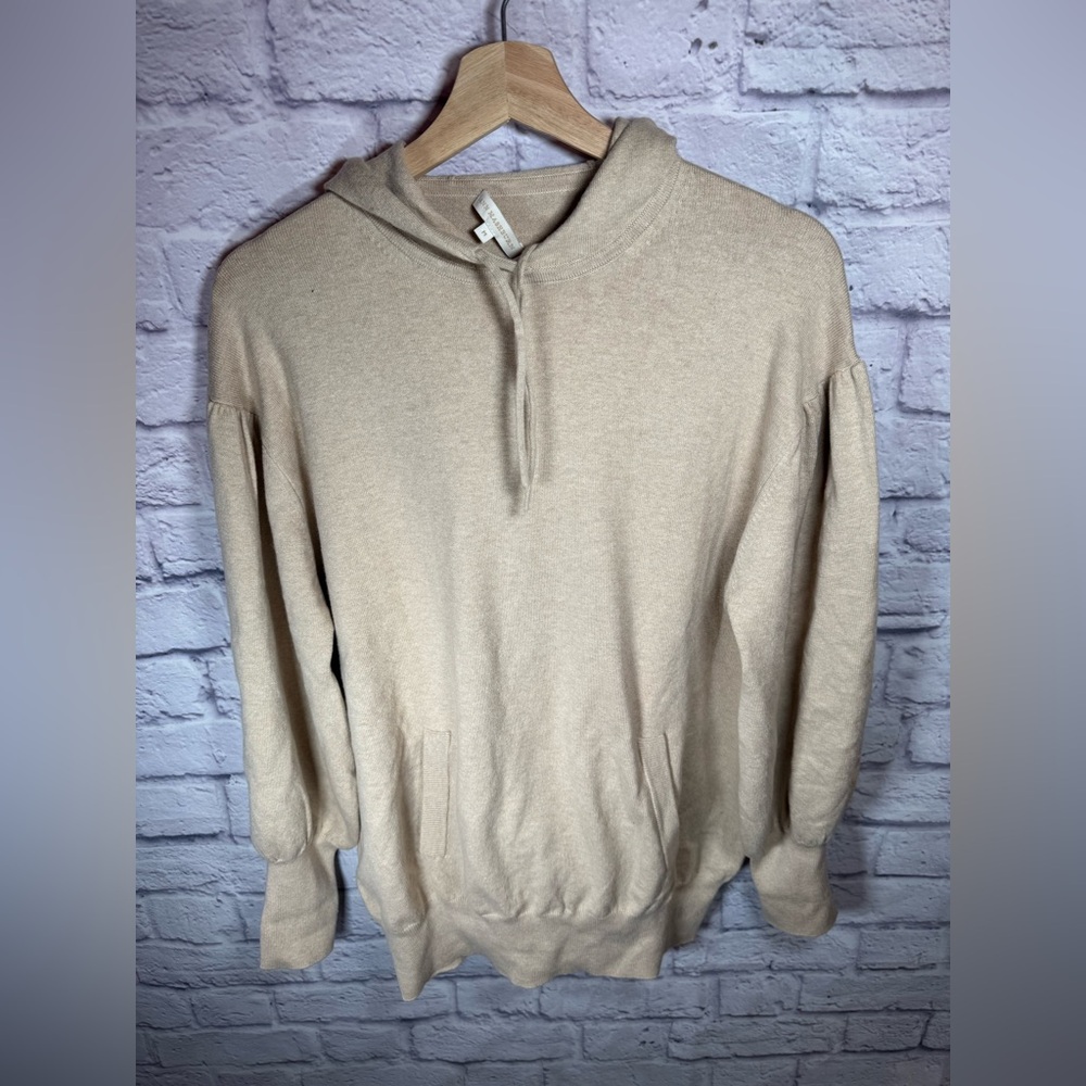 Ann Mashburn cotton/cashmere Oatmeal hoodie‎ womens size medium